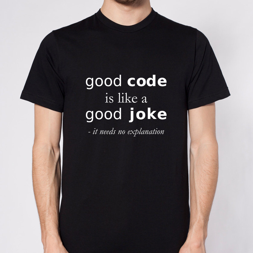 Good code is like a good joke: It needs no explanation